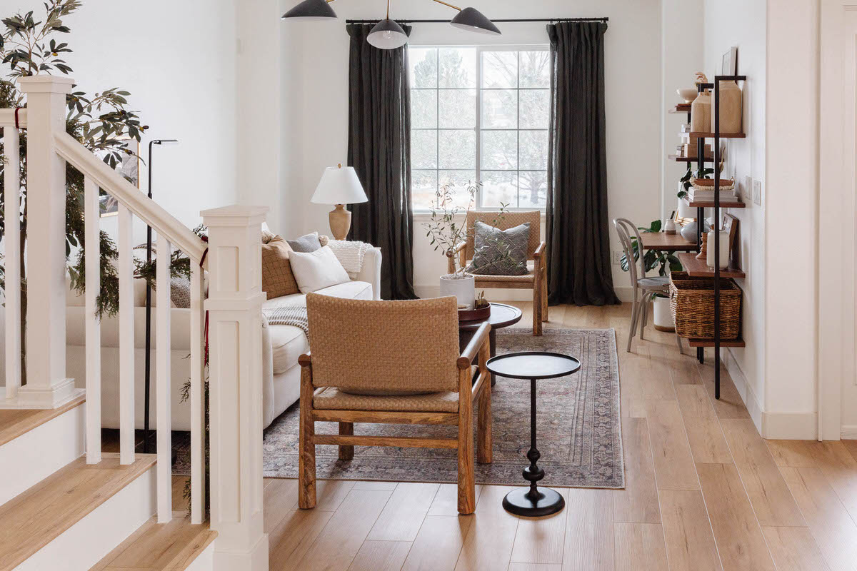 Parisian + California Casual + Spanish Rustic Living Room