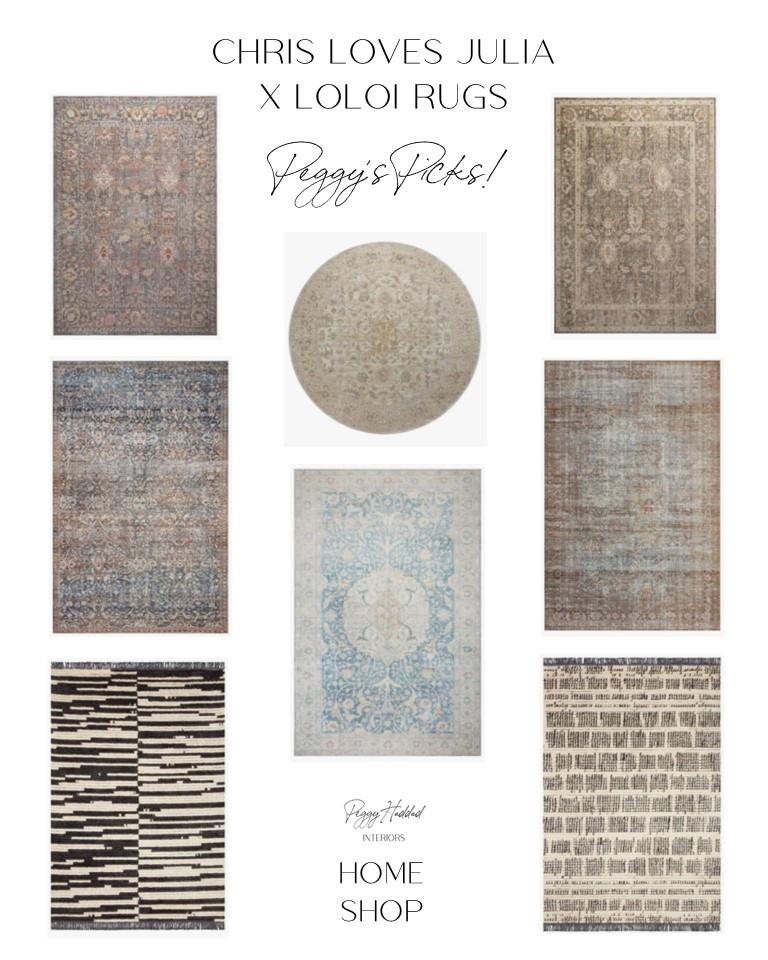 Chris Loves Julia Loloi Rugs Collaboration Rosemarie Jules Alice Rug Collections
