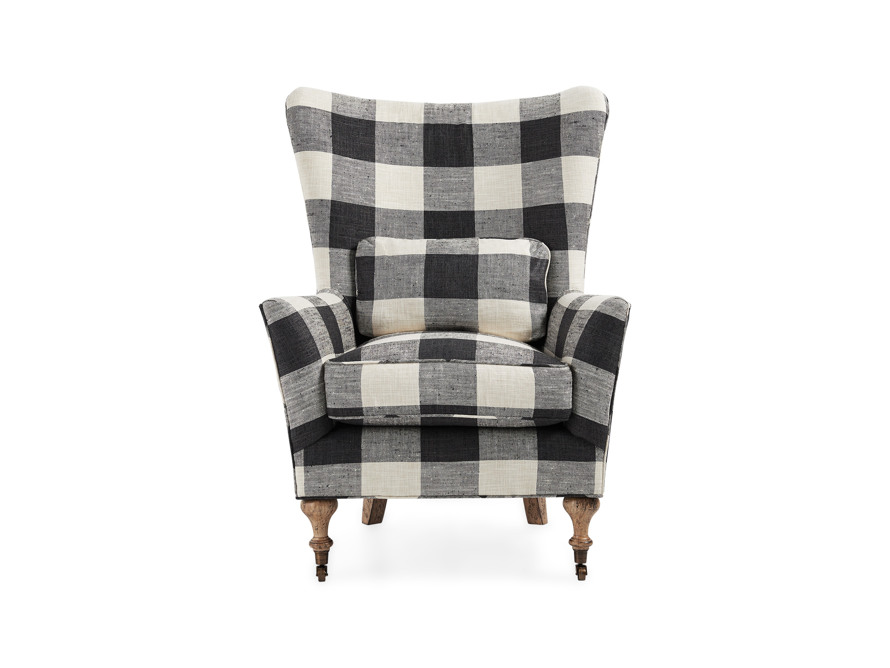 Buffalo Check Wing Backed Accent Chair