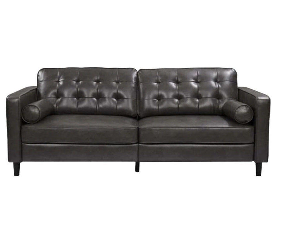 Budget Friendly Leather Tufted Sofa save or splurge