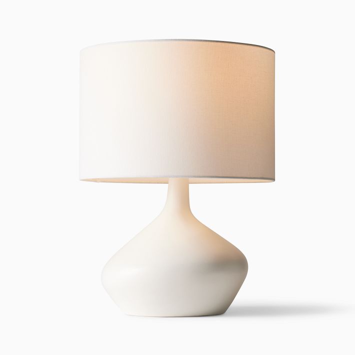Mid Century Modern Table Lamp, asymmetry ceramic table lamp west elm