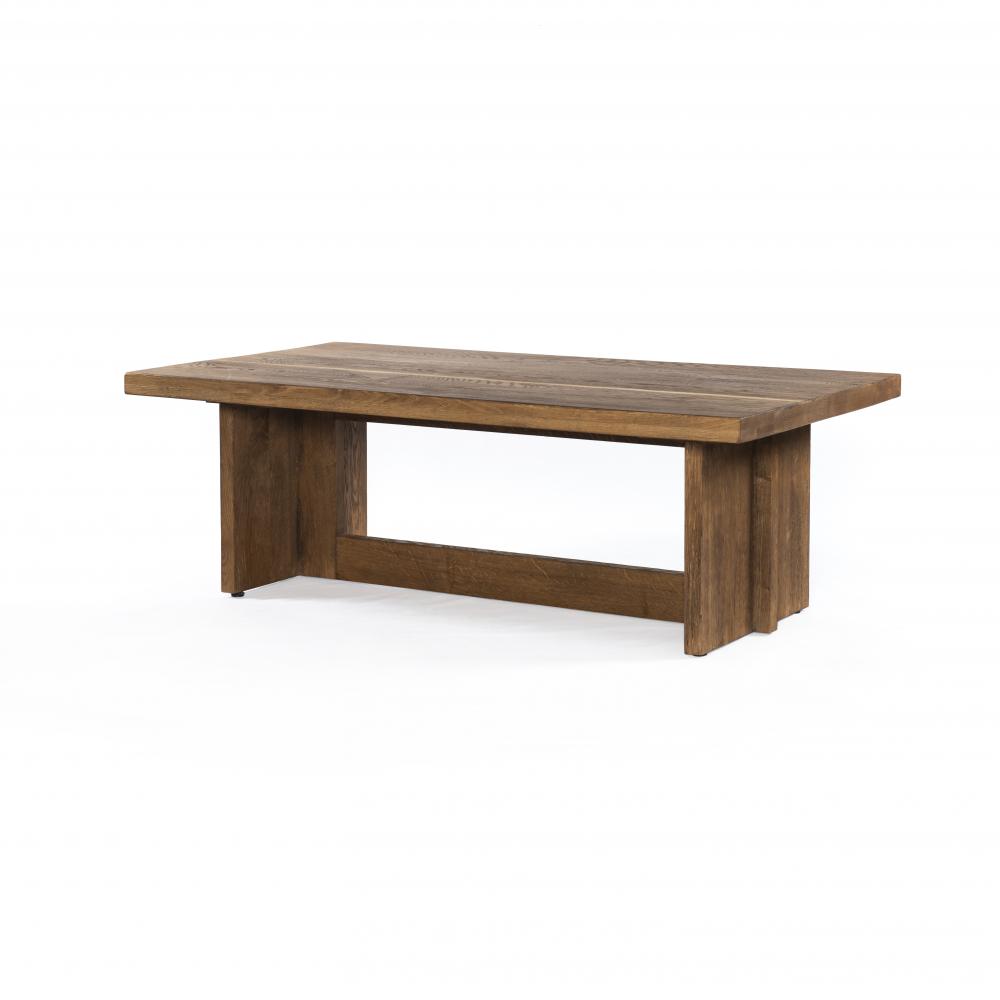 Modern farmhouse rustic coffee table oak rectangle coffee table