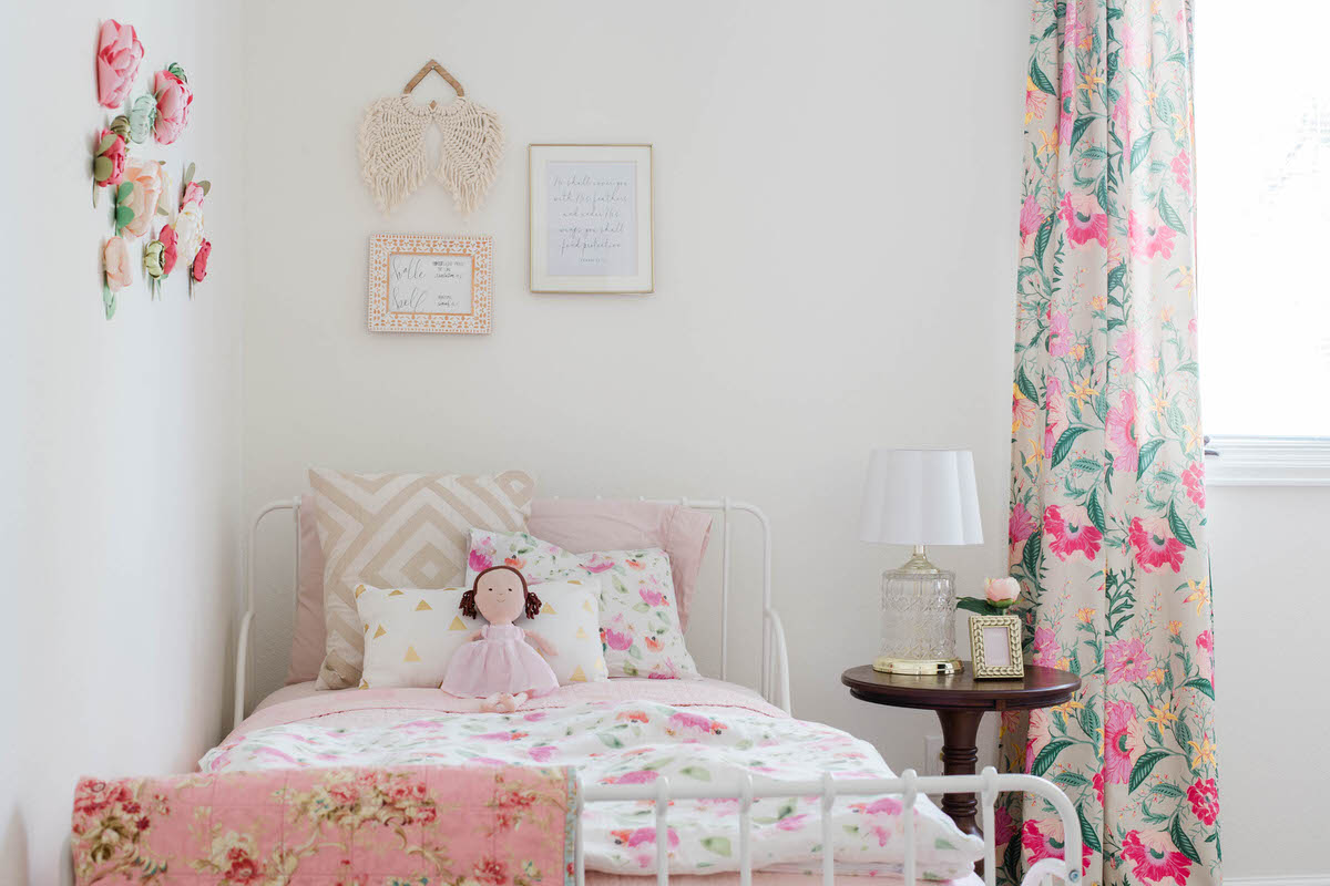 Pink Girls Bedroom by Peggy Haddad Interiors