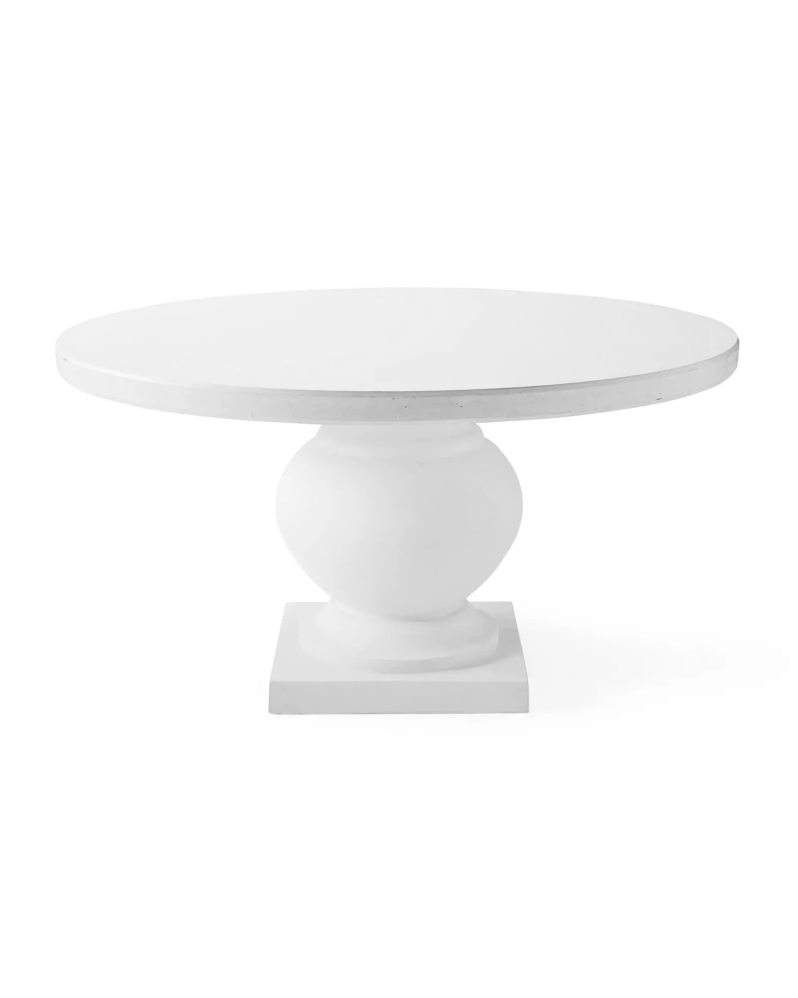 serena and lily terrace round dining table white classical stone pedestal base
