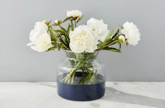 Navy Color Block Large Flower Vase from PHI Home