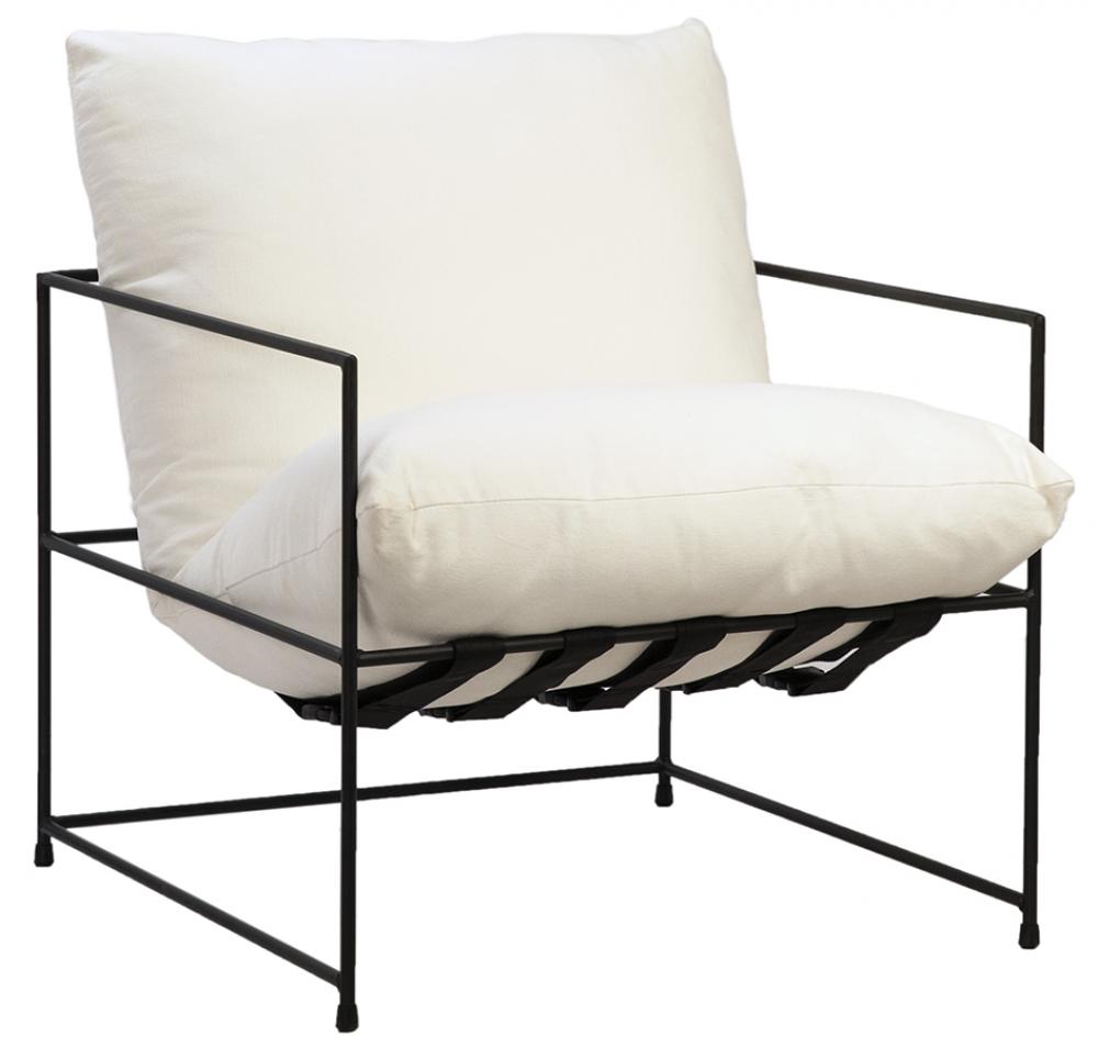 Inska Occasional Chair by Dovetail, White and Black Sling Chair