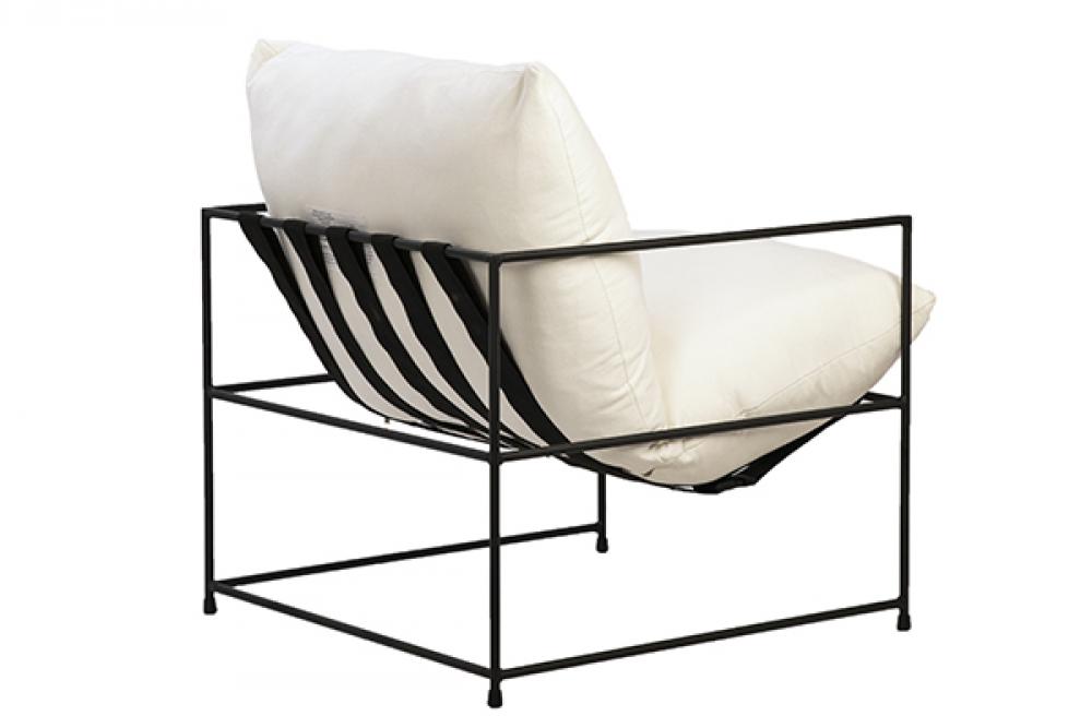 Inska Occasional Chair by Dovetail, White and Black Sling Chair