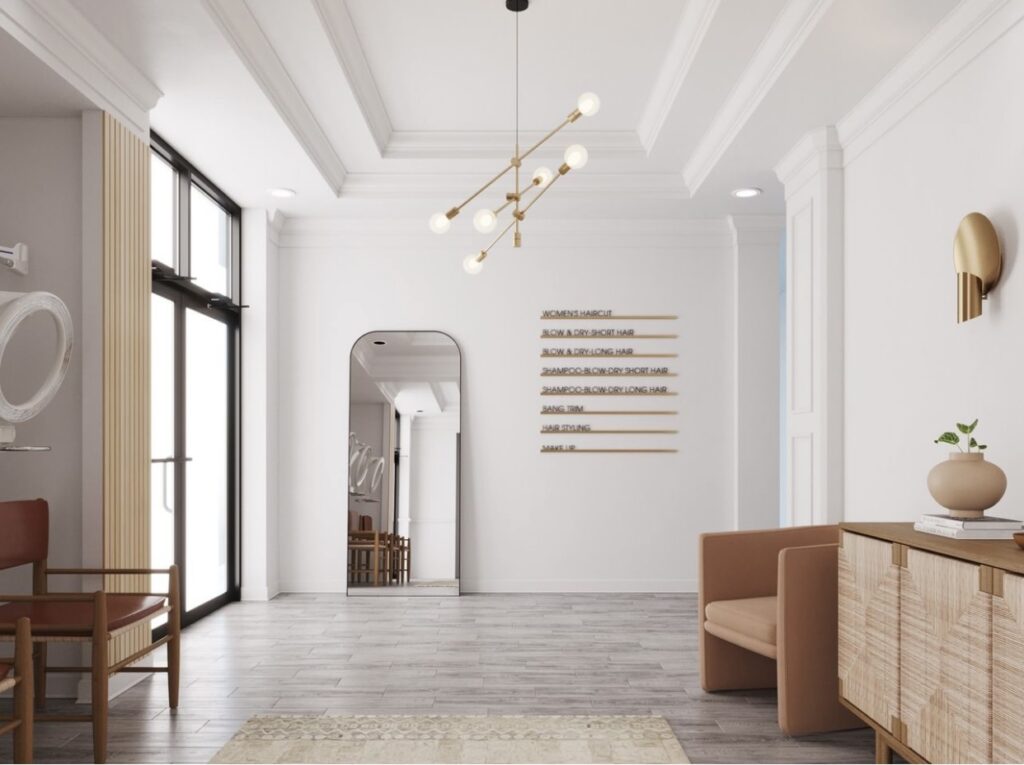 Industrial + Mid Century Modern VS. Boho + Scandinavian // Office Lobby