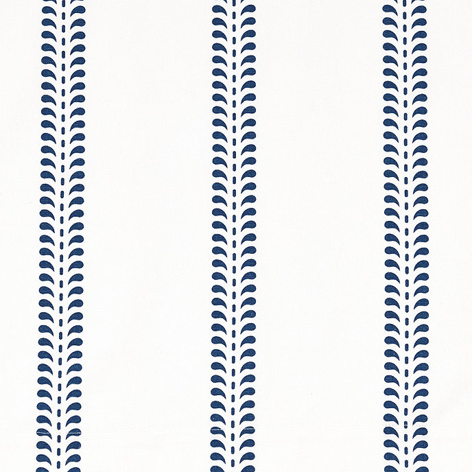 Hollis Ditsy Stripe Drapery Panel Blue and White Ballard Designs